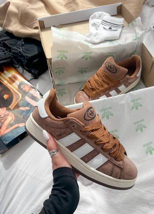 Женские кроссовки в стиле adidas campus brown.4 фото