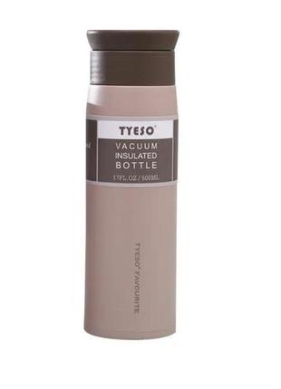 Термос tyeso 500 мл із нержавіючої сталі сірий