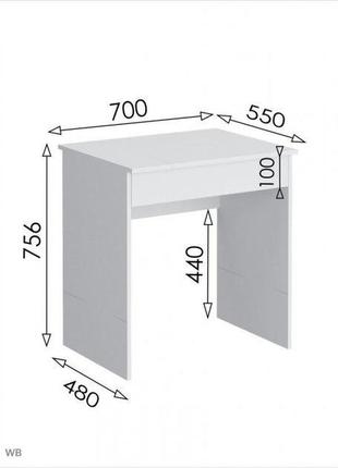 Компьютерный стол furnigrade кс4 белый 75.6х70х55