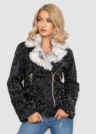 Куртка жіноча коротка, колір чорний, 247r6770
