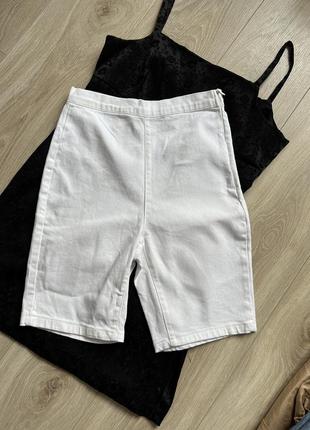 Шорти джинсові boohoo нові білі сток1 фото