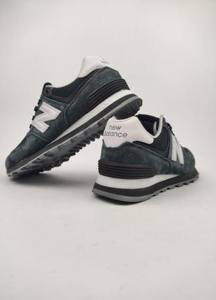 Кроссовки new balance 574 gray white7 фото