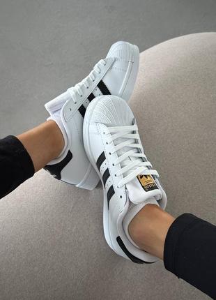 Adidas superstar white женские кроссовки адедас суперстар кожаные