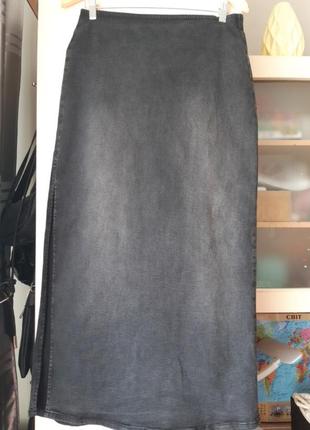 Джинсовая юбка макси bershka