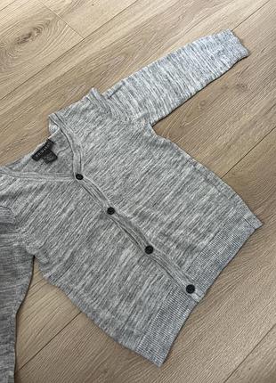 Светр кардиган весна легка кофтина primark 24-36 2-3 роки сірий светр