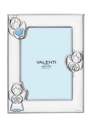 Серебряная фоторамка три ангела для мальчика (14,5 x 19 см) valenti 73159 3lc