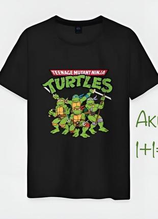 Акция 🎁 стильная футболка fb sister the turts черного цвета h&m primark