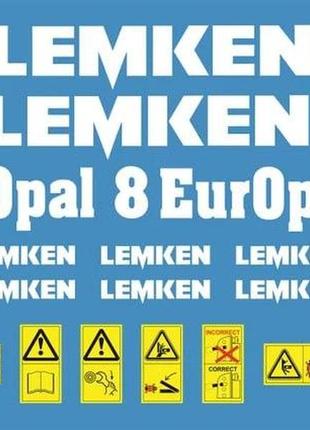 Белые наклейки lemken opal плуг культиватор лемкен опал euroopal европал 8 стандартный комплект