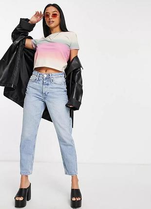 Акция 🎁 стильная футболка topshop petite в полоску с эффектом омбре asos zara4 фото