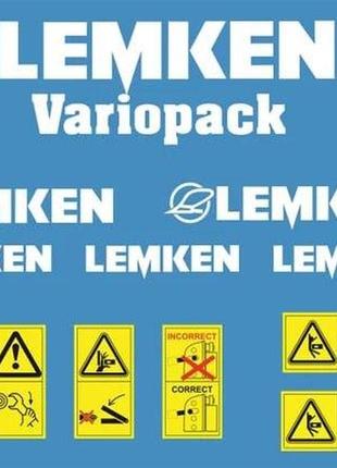 Белые наклейки lemken opal плуг культиватор лемкен опал вариопак variopack маленькие комплект