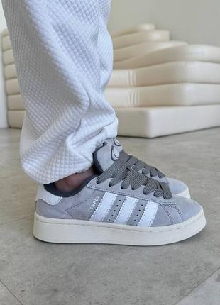 Adidas campus grey женские кроссовки адидас кампус серые2 фото
