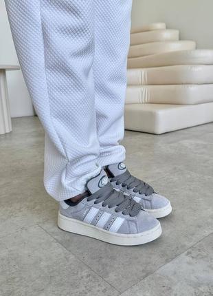 Adidas campus grey женские кроссовки адидас кампус серые3 фото