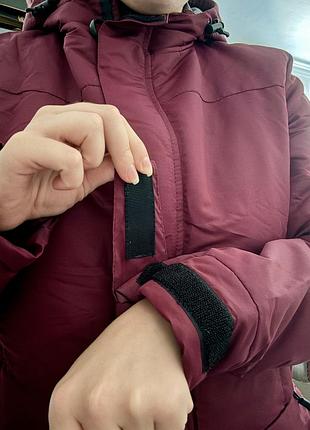 Жіноча зимова парка bright | бордовий (м)