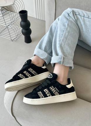 Adidas campus black leopard женские кроссовки адидас кампус леопард