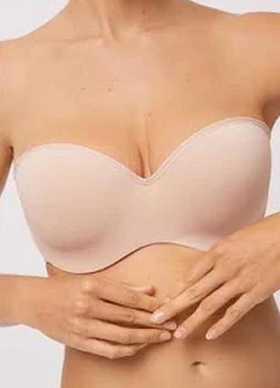 75с - 34с базовий гладкий тілесний бюстгальтер без бретель від sassa