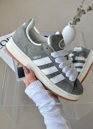 Adidas campus 00s grey женские кроссовки адидас кампус серые5 фото