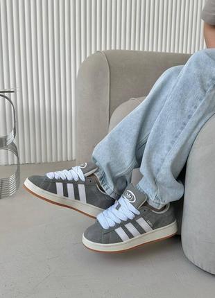 Adidas campus 00s grey женские кроссовки адидас кампус серые2 фото