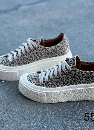 Кроссовки леопардовые🌾кожа, замш🌾