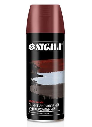 Ґрунт аерозольний акриловий 400 мл ral 3009 (червоно-коричневий) sigma (2737541)