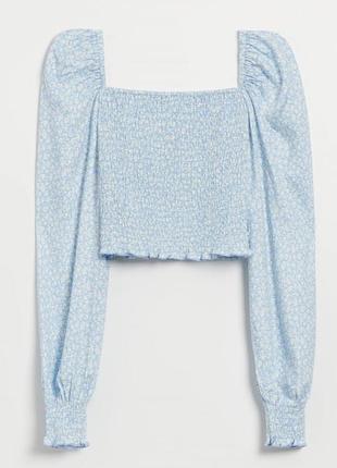 Топ блуза з рукавами буфами жатка ніжний топ віскоза 100%