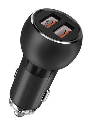 Автомобильное зарядное устройство ldnio c1 usb, usb-c (36 w) pd qc3.0 black + кабель usb-c - micro usb (c503q)2 фото