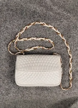 Винтажная женская сумка кросс с ремешком bally leather quilted with strap women's small crossbody bag