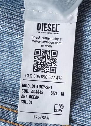 Жіноча джинсова куртка diesel (італія),10 фото