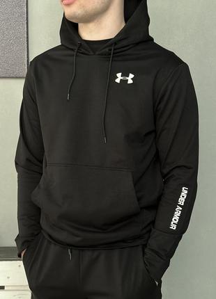 Комплект under armour 3 в 1 костюм чорний худі/штани  + жилетка7 фото