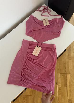 Женский костюм юбка + топ missguided5 фото