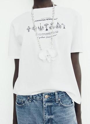 Оригінальна бавовняна футболка від zara