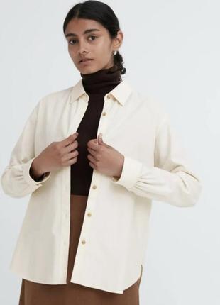 Льняная рубашка uniqlo m