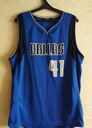 Мужская баскетбольная майка nba dallas mavericks dirk nowitzki jersey №41 (l-xl) оригинал