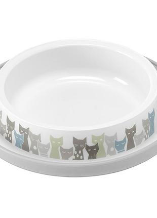 H130027beх6шт moderna trendy dinner cat maasai миска для котів, 210 мл, d-15 см, сіро-білий