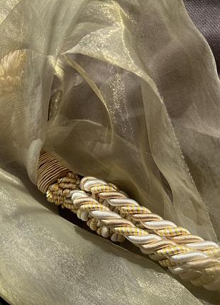 Тюль органза оливковая