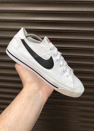 Nike court legacy cnvs white 42,5р 27см кеды мужские белые оригинал