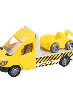 Машинка "mercedes-benz sprinter: евакуатор" жовта