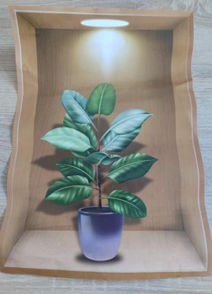 Художественный настенный 3d плакат aesthetic plant № 27