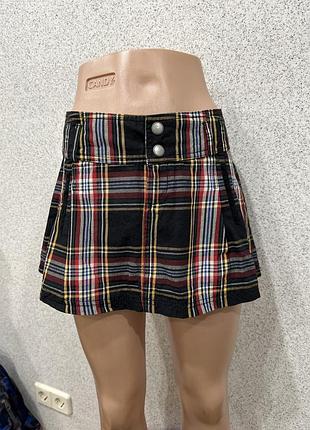 Спідниця міні в клітинку bershka розміру s