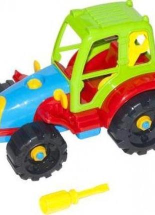 Конструктор трактор с отверткой ип.30.005 тм toys plast