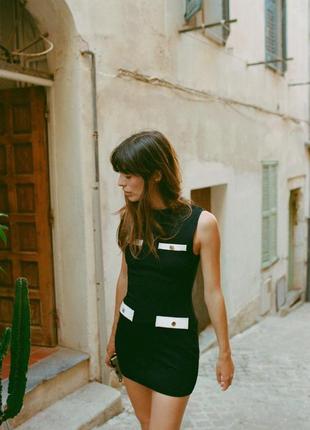 Короткое платье черная zara new