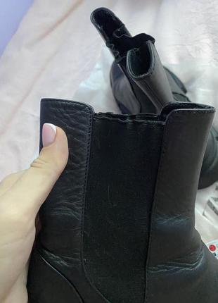 Ботинки зара zara челси кожаные ботинки