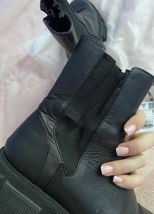 Ботинки зара zara челси кожаные ботинки