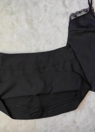 Черная короткая теннисная классическая юбка с шортами шорты с юбкой мини юбка школьная1 фото