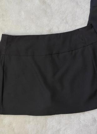 Черная короткая теннисная классическая юбка с шортами шорты с юбкой мини юбка школьная4 фото