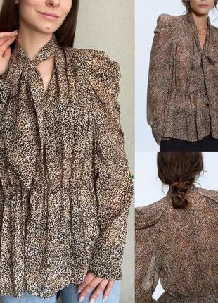 Леопардова блуза zara