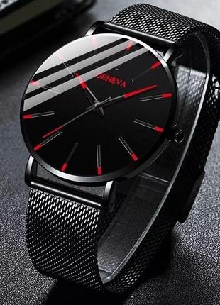 Чоловічий наручний годинник geneva, мужские наручные часы,  подарунок