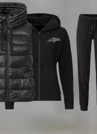 Стильний костюм флісовий і жилет комплект