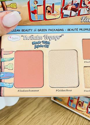 Оригинал thebalm voyage gold coast face palette палетка для макияжа тени румяна хайлайтер