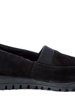 Жіночі туфлі 09098 чорні нубук