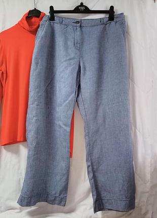 Батал! мясистый лён 100%, свободные брюки 56-60разм,moda at george.